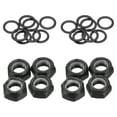 thumbnail image 1 of Uxcell Skateboard Lock Nuts Set 5/16 Skateboard Truck Axle Washers Spacer Hardware Repair Kit, Black 2 Set, 1 of 4