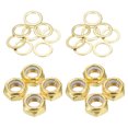 thumbnail image 1 of Uxcell Skateboard Lock Nuts Set 5/16 Skateboard Truck Axle Washers Spacer Hardware Repair Kit, Gold 2 Set, 1 of 4
