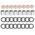 thumbnail image 1 of Uxcell Skateboard Truck Hardware Kit, Skateboard Truck Lock Nuts Axle Washers Spacer Speed Rings Set, Silver Black Brown, 1 of 5