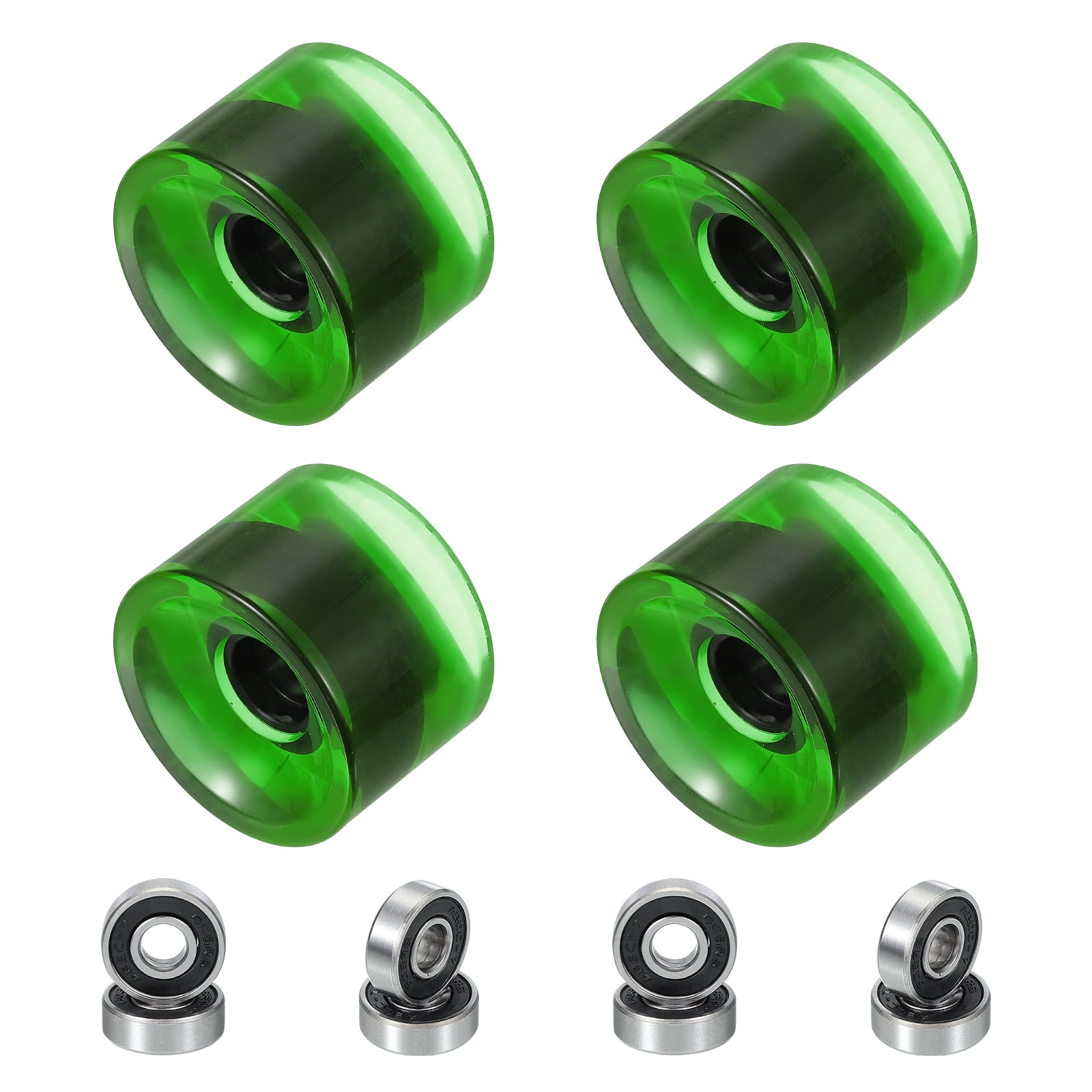 Roue Skateboard SRMAN 70 Mm 82A – PU Givrée, 70x51 Mm, Pour Longboard Cruiser, Motif Shuriken, Noir