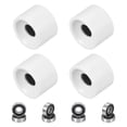 thumbnail image 1 of Uxcell Skateboard Wheels Street Wheels PU Cruiser Wheels with 608RS Bearings for Skateboards Replacement White 70 x 51 mm, 1 of 6
