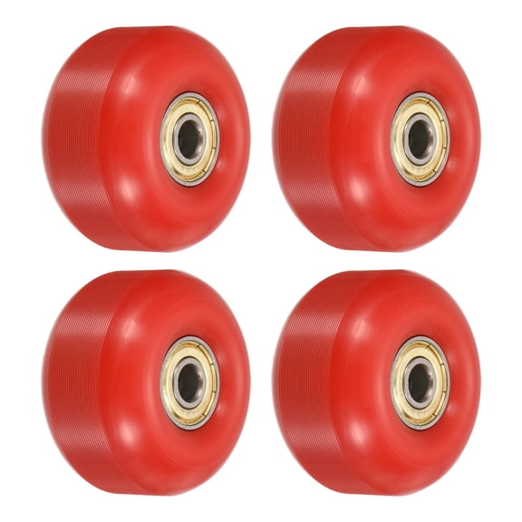 Uxcell Skateboard Wheels with Bearings Street Wheels for Skateboards Cruiser Wheel Red