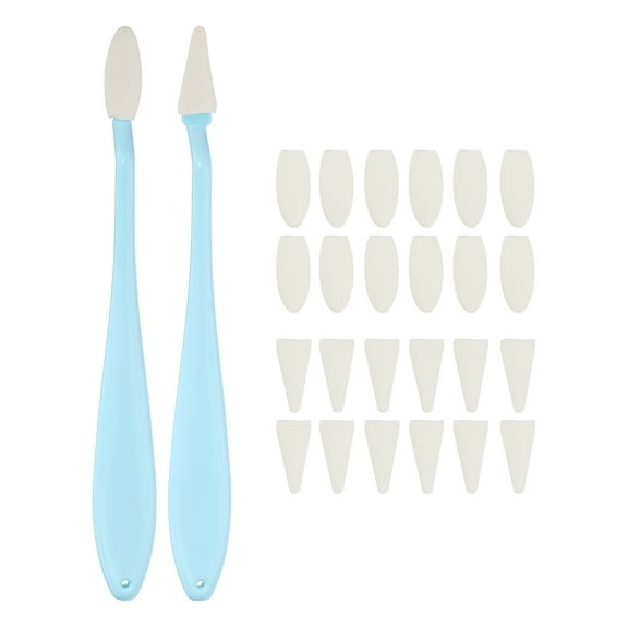 Uxcell Sketch Trimmer Erase Sponge Wiper, Oil Pastel Blending Pencils Drawing Tool with 20 Pcs Replacement Sponge Wipes for Shadowing Highlight Correcting (Pack of 2, Blue)