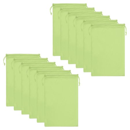 Uxcell Ski Goggle Bag, 12 Pack Microfiber Snow Goggles Case Sleeve, Green
