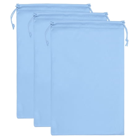 Uxcell Ski Goggle Bag, 3 Pack Microfiber Snow Goggles Case Sleeve, Light Blue