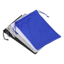 Uxcell Ski Goggle Bag, 4 Pack Microfiber Snow Goggles Case Drawstring Pouch Black Gray White Blue