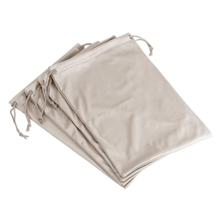 Uxcell Ski Goggle Bag, 4 Pack Microfiber Snow Goggles Case Drawstring Pouch Light Gray