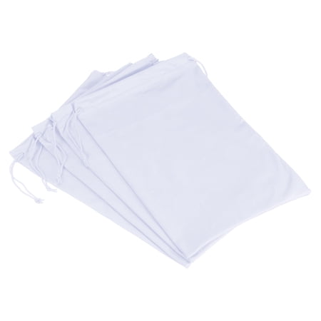 Uxcell Ski Goggle Bag, 4 Pack Microfiber Snow Goggles Case Drawstring Pouch White
