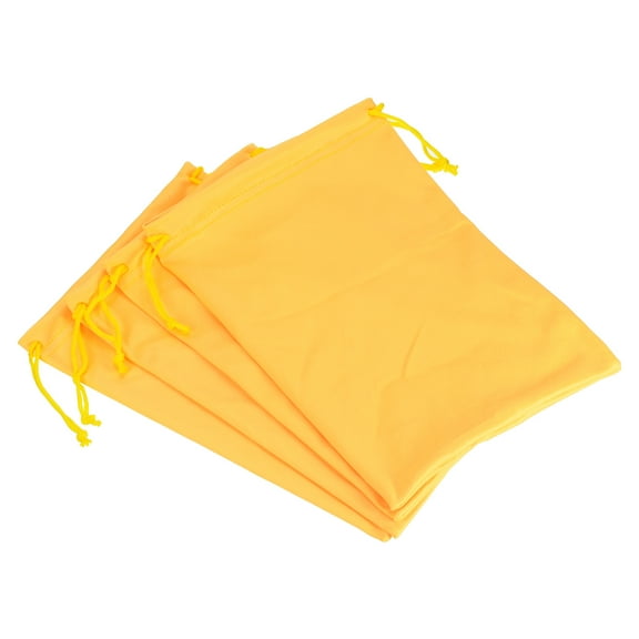 Uxcell Ski Goggle Bag, 4 Pack Microfiber Snow Goggles Case Drawstring Pouch Yellow