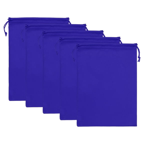 Uxcell Ski Goggle Bag, 5 Pcs Soft Microfiber Drawstring Pouch, 23cmx30cm, Blue