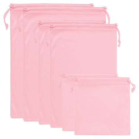 Uxcell Ski Goggle Bag, 6 Pack Microfiber Pouch Protective Storage Case, Pink