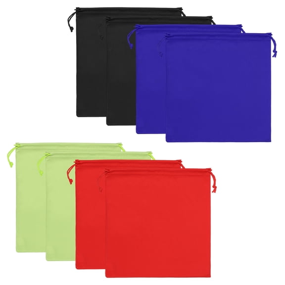 Uxcell Ski Goggle Bag, 8 Pcs Soft Microfiber Drawstring Pouch, 15cmx15cm, 4 Colors