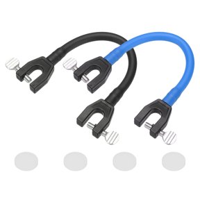 Uxcell Ski Tip Connector, Snowboard Clip Ski Training Aid Basic Turning Portable Durable Holder Skiing Accessories- Fit for (Beginners Skiing Training/Speed Control) 2 Pcs & Black/Blue