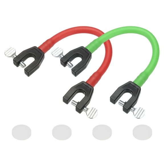 Uxcell Ski Tip Connector, Snowboard Clip Ski Training Aid Basic Turning Portable Durable Holder Skiing Accessories- Fit for(Beginners Skiing Training/Speed Control) 2 Pcs&Red/Light Green