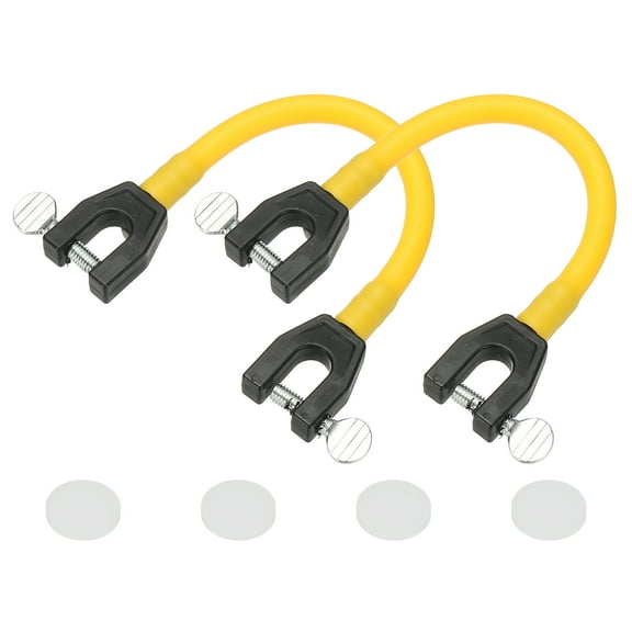 Uxcell Ski Tip Connector, Snowboard Clip Ski Training Aid Basic Turning Portable Durable Holder Skiing Accessories- Fitting for (Beginners Skiing Training/Speed Control) 2 Pcs & Yellow