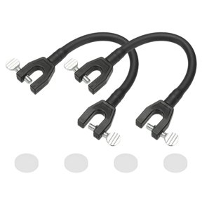 Uxcell Ski Tip Connector, Snowboard Clip Ski Training Aid Basic Turning Portable Durable Holder Skiing Accessories- Fitting for (Beginners Skiing Training/Speed Control) 2 Pcs & Black