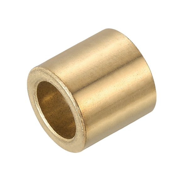 Uxcell Sleeve Bearings,16mm Bore x 22mm OD x 18mm Length Self-Lubricating Cast Brass Bushing Plain Shaft Bearings for Sliding Movements Parts of Machinery(Gold Tone)
