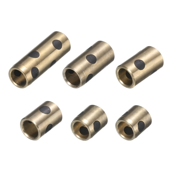 Uxcell Sleeve Bearings 5mm/0.2" Bore,8mm/0.31" OD,Wrapped Bushings Brass Graphite,JDB Graphite 1 set6pcs)