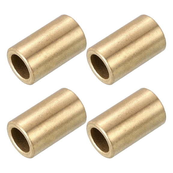 Uxcell Sleeve Bearings,8mm Bore x 12mm OD x 20mm Length Self-Lubricating Cast Brass Bushing Plain Shaft Bearings for Sliding Movements Parts of Machinery(Gold Tone, Pack of 4)