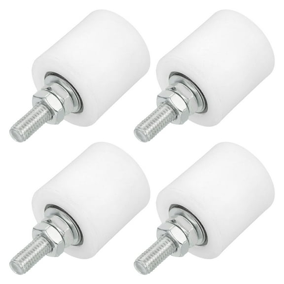 Slide Gate Guide Roller, Nylon Rollers Gate Support Assembly for Sliding Gate White 1.7"