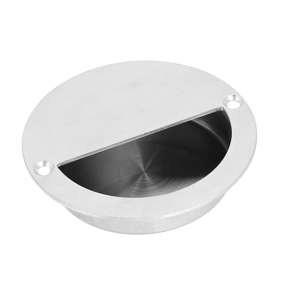 Uxcell Sliding Door Drawer Stainless Steel 90mm Round Recessed Flush Pull Handle