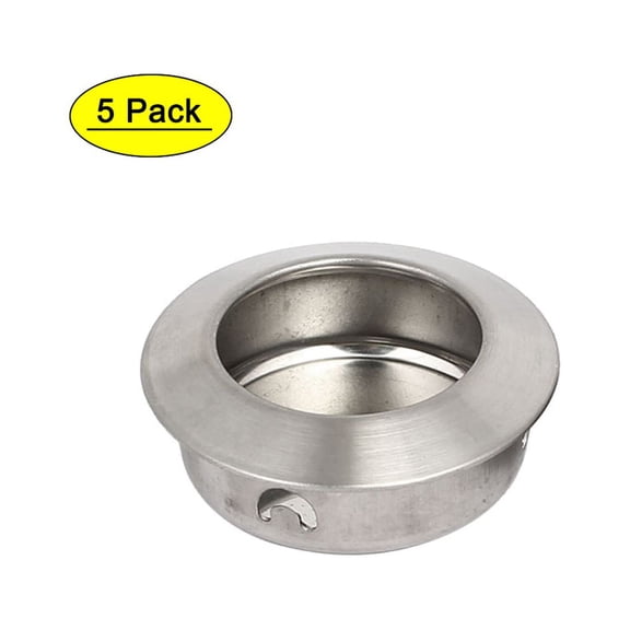 Uxcell Sliding Door Metal Round Recessed Flush Pull Handle- 1" Hole Diameter-5 Pack