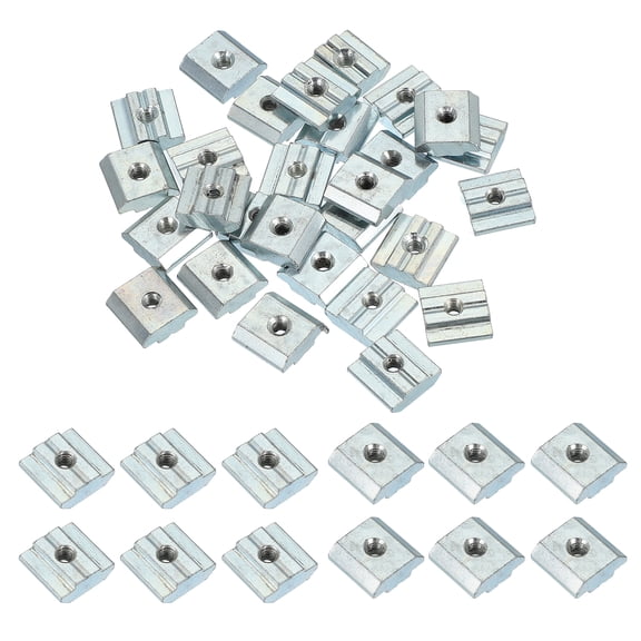 Uxcell Sliding t Nuts, Hammer Head Fastener Nut Thread t Slide Drop in Nuts for European Standard Aluminum Extrusion Profile M4