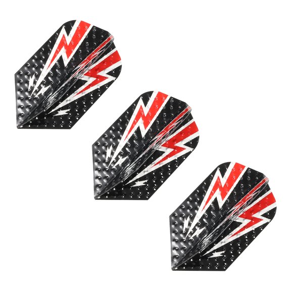 Uxcell Slim Dart Flights, 3 Pack Aluminum Foil Dart Accessories, Black Red