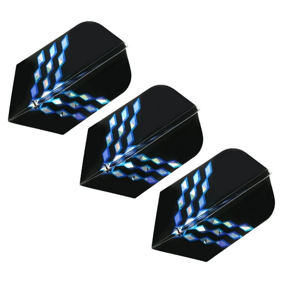 Uxcell Slim Dart Flights, 3 Pack PET Dart Accessories, Black Blue