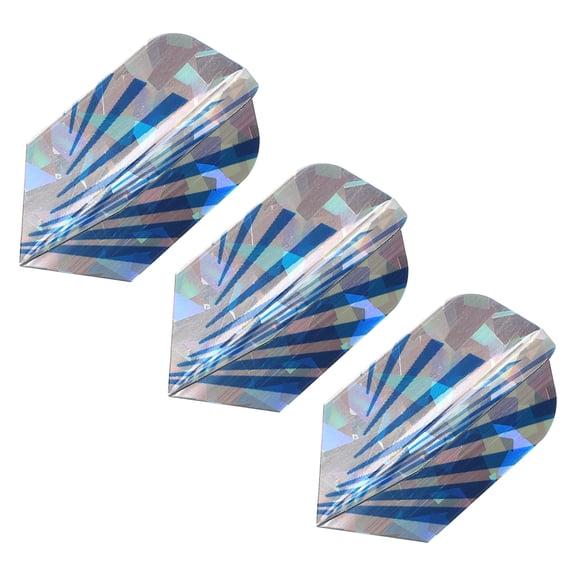 Uxcell Slim Dart Flights, 3 Pack PET Dart Accessories, Blue Silver Tone