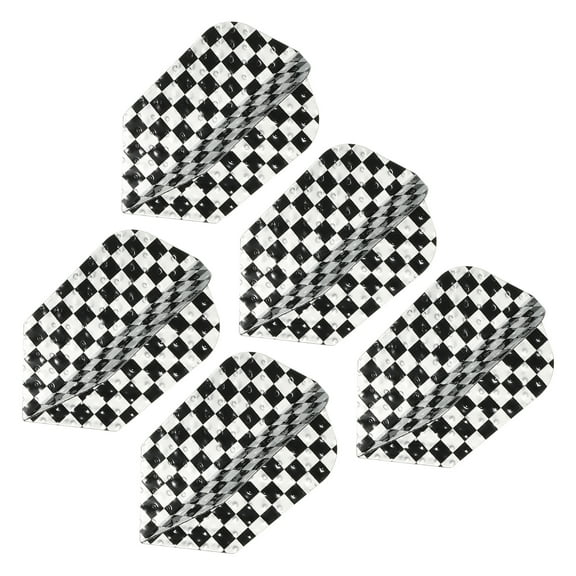 Uxcell Slim Dart Flights, 5 Pack Aluminum Foil Dart Accessories, Black Silver Tone