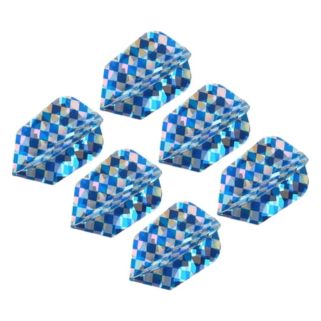 Uxcell Slim Dart Flights, 6 Pack PET Dart Accessories, Pale Blue Silver Tone