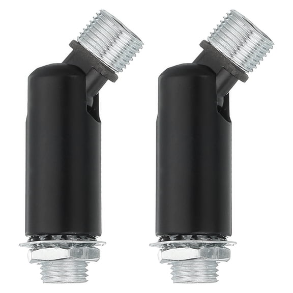 Uxcell Sloped Ceiling Adapter, 180 Degree Swivel M10 Fine Thread Sloped Ceiling Light Fixture Adapter, Black, 2Pcs