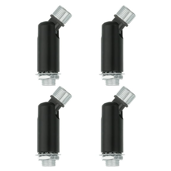 Uxcell Sloped Ceiling Adapter, 180 Degree Swivel M10 Fine Thread Sloped Ceiling Light Fixture Adapter, Black, 4Pcs