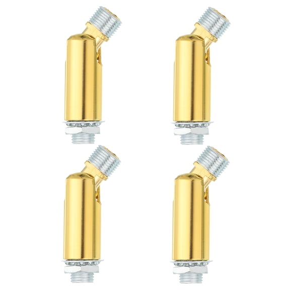 Uxcell Sloped Ceiling Adapter, 180 Degree Swivel M10 Fine Thread Sloped Ceiling Light Fixture Adapter, Bright Gold, 4Pcs