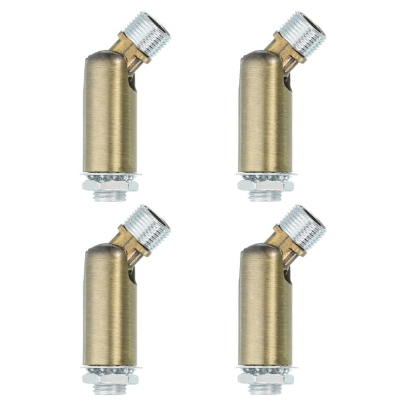 Uxcell Sloped Ceiling Adapter, 180 Degree Swivel M10 Fine Thread Sloped Ceiling Light Fixture Adapter, Bronze, 4Pcs