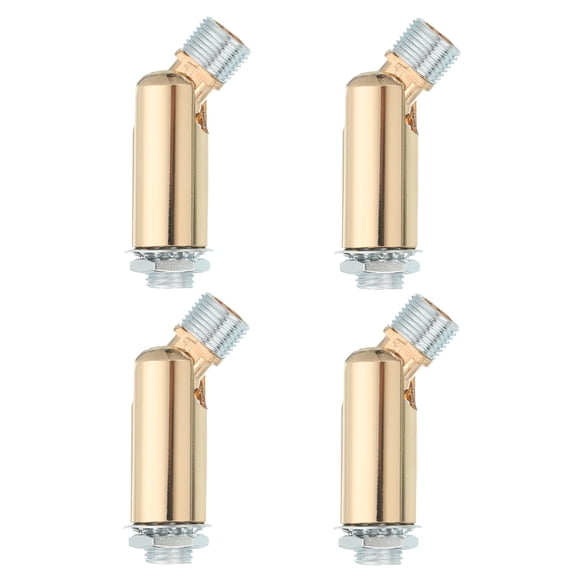 Uxcell Sloped Ceiling Adapter, 180 Degree Swivel M10 Fine Thread Sloped Ceiling Light Fixture Adapter, Dark Gold, 4Pcs