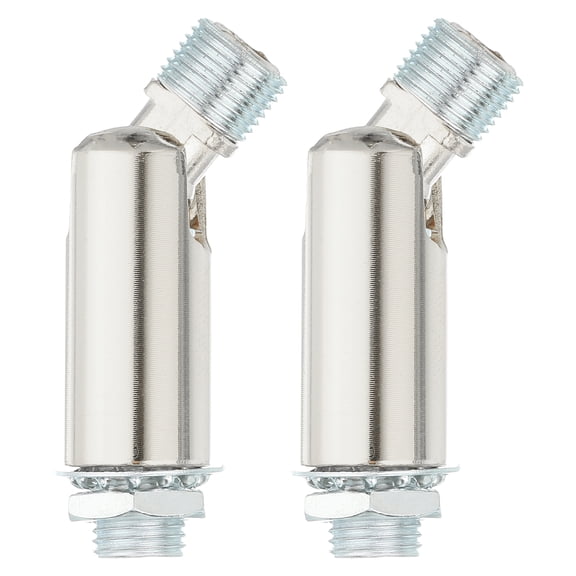 Uxcell Sloped Ceiling Adapter, 180 Degree Swivel M10 Fine Thread Sloped Ceiling Light Fixture Adapter, Light Silver, 2Pcs