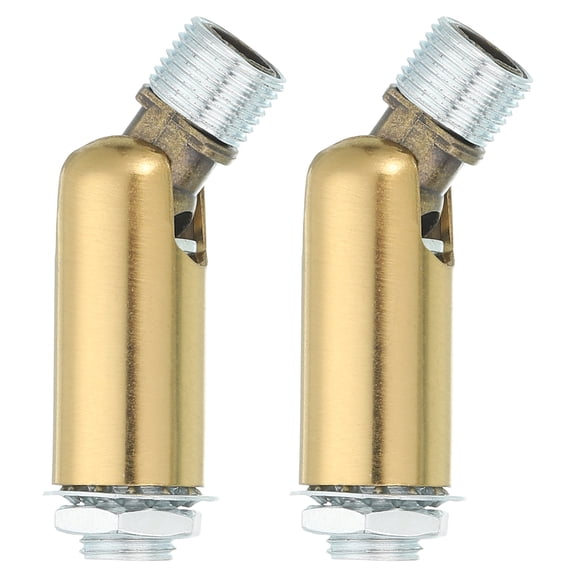Uxcell Sloped Ceiling Adapter, 180 Degree Swivel M10 Fine Thread Sloped Ceiling Light Fixture Adapter, Pale Copper, 2Pcs