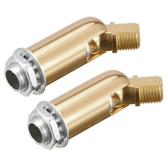 Uxcell Sloped Ceiling Adapter 180 Degree Swivel M10 Thread Champagne Gold 2 Pack