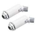 thumbnail image 1 of Uxcell Sloped Ceiling Adapter 180 Degree Swivel M10 Thread for Chandelier White 2 Pack, 1 of 5