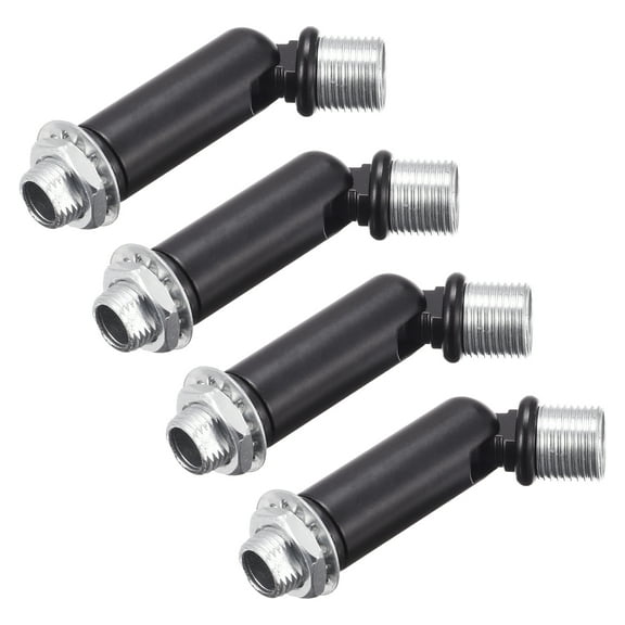 Uxcell Sloped Ceiling Adapter Swivel M10 M12 Thread for Chandelier Black 4 Pack