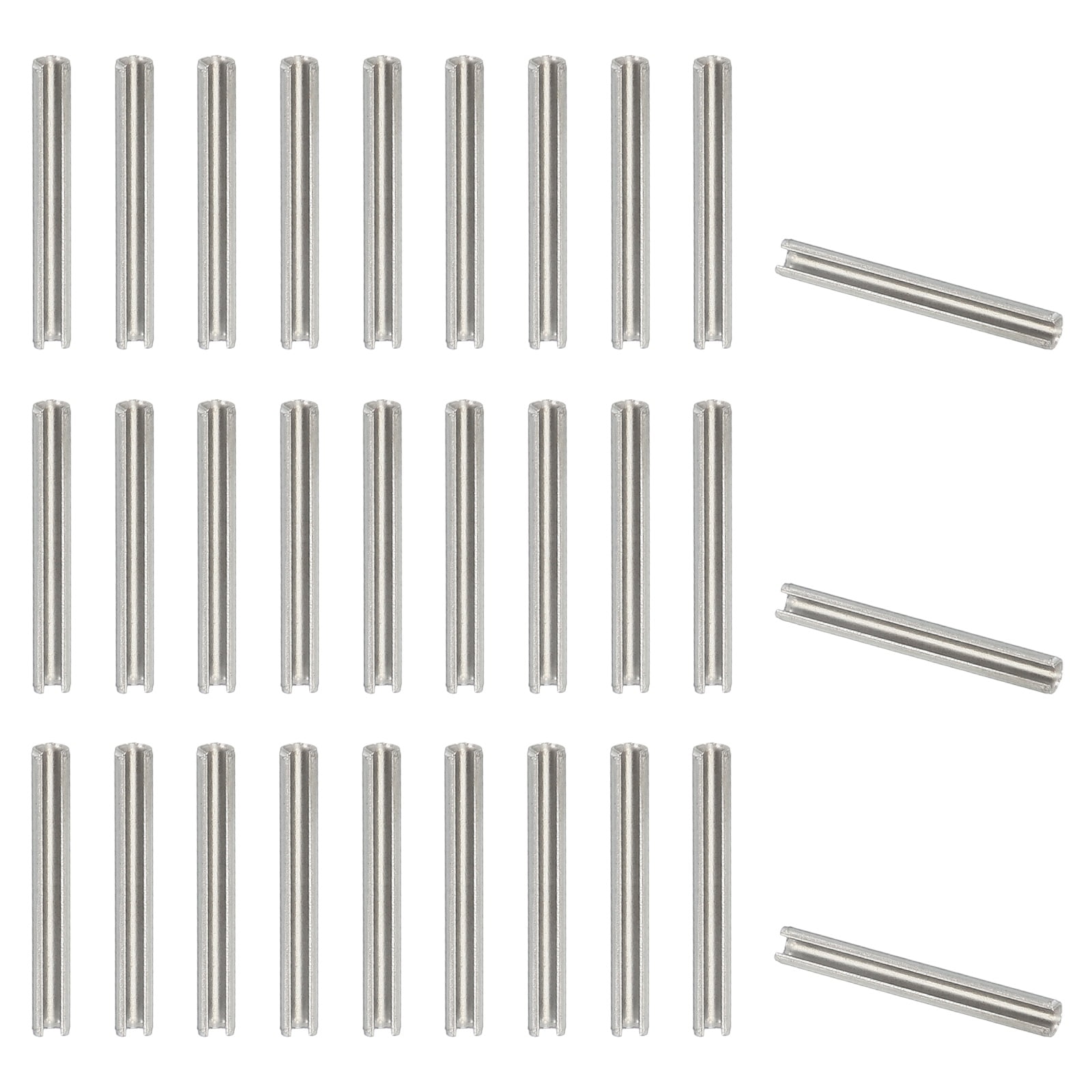 uxcell Slotted Spring Pin - M2 x 25mm 304 Stainless Steel Split Spring