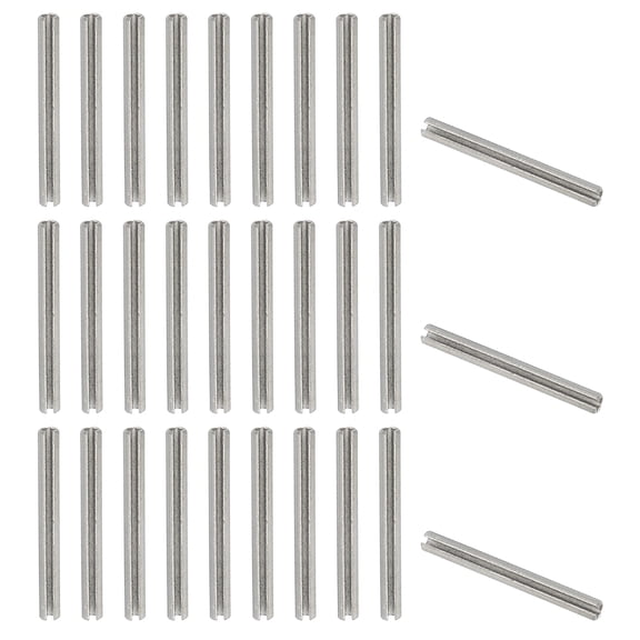 Uxcell Slotted Spring Pin 304 Stainless Steel Split Roll Pins Spring Dowel for Home Improvement Automotive Machine Repair 3/32" x 1" (2.7mm x 25mm) 50