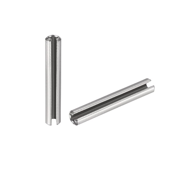 Uxcell Slotted Spring Pin M3 x 16mm 304 Stainless Steel Split Spring Roll Dowel Pins Plain Finish 50Pcs