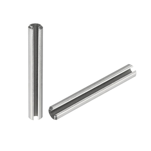 Uxcell Slotted Spring Pin M3 x 40mm 304 Stainless Steel Split Spring Roll Dowel Pins Plain Finish 20Pcs