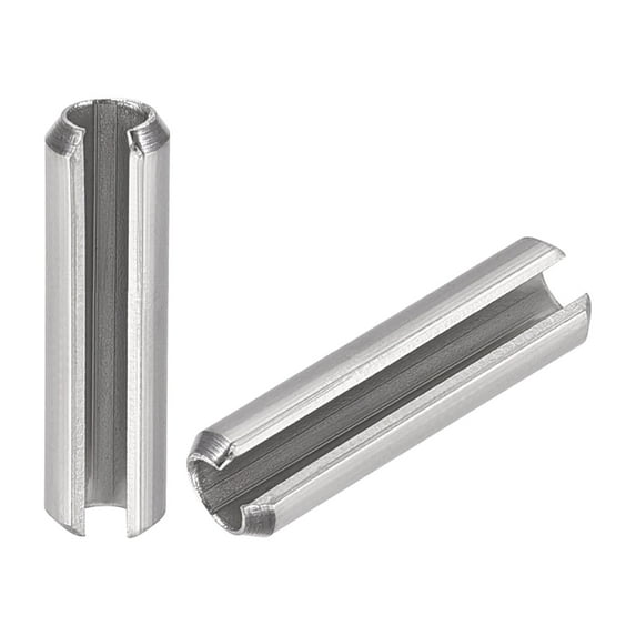 Uxcell Slotted Spring Pin M4 x 12mm 304 Stainless Steel Split Spring Roll Dowel Pins Plain Finish 20Pcs