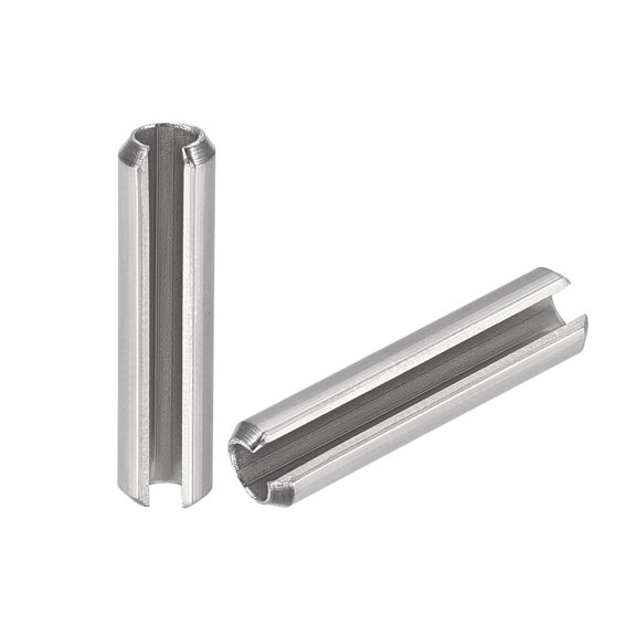 Uxcell Slotted Spring Pin M4  x 20mm 304 Stainless Steel Split Spring Roll Dowel Pins Plain Finish 50Pcs