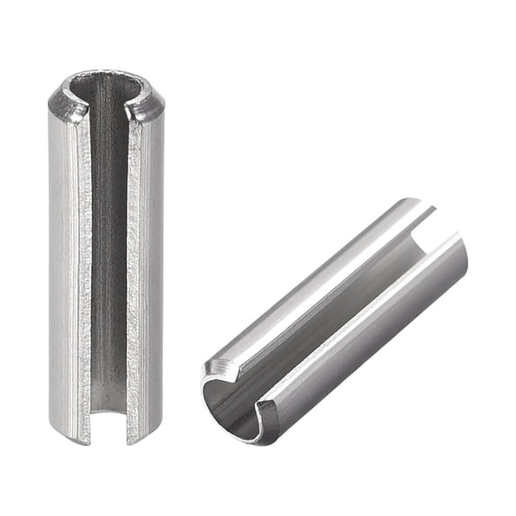 Uxcell Slotted Spring Pin M5 x 14mm 304 Stainless Steel Split Spring Roll Dowel Pins Plain Finish 20Pcs