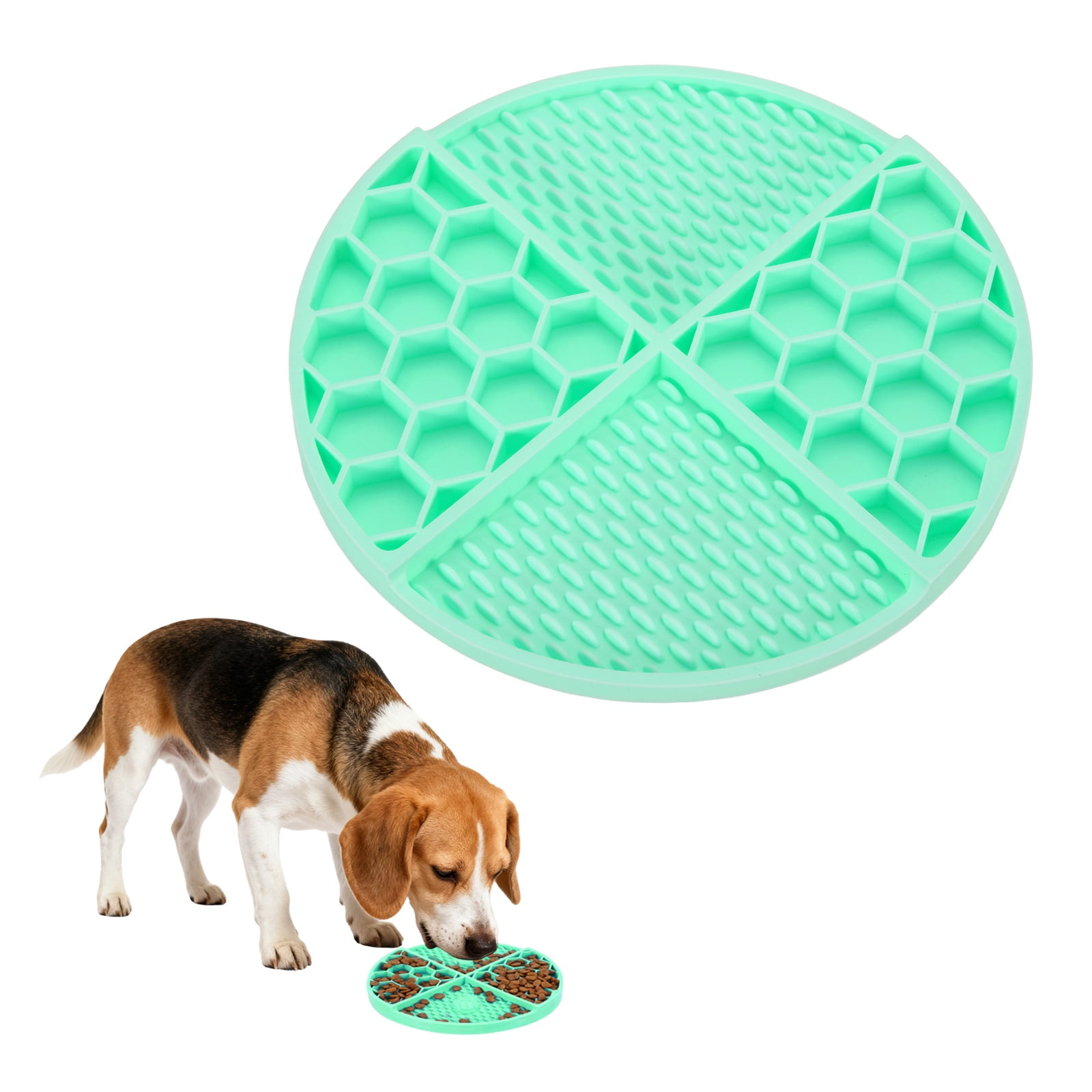 Uxcell Slow Feeder Dog Bowls, Puzzle Slow Eater Dog Food Bowl, (Dark Green & Diameter: 8.27"), Intended for Fast Eater Small / Medium Dogs / Helps Prevent Abdominal Gas Anti-Choking